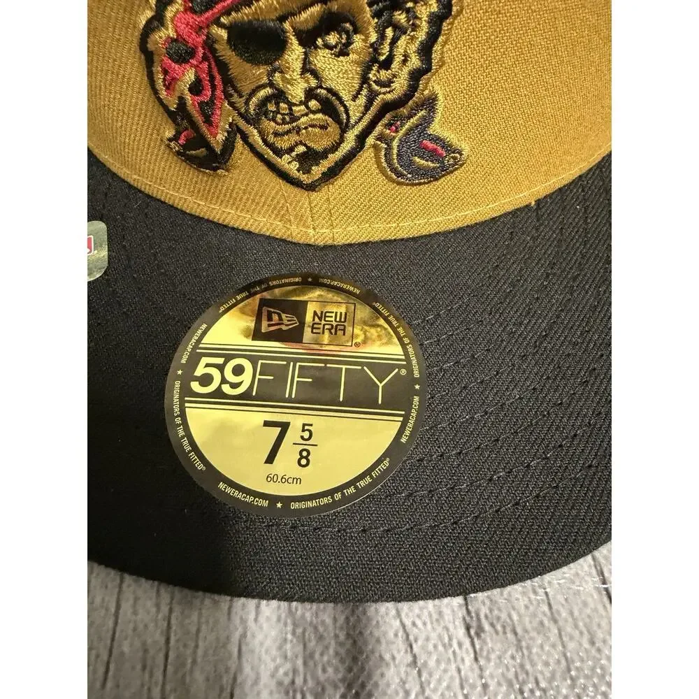 MENS NEW ERA PITTSBURGH PIRATES GOLD CITY CONNECT 59FIFTY FITTED HAT Sz 7 5/8